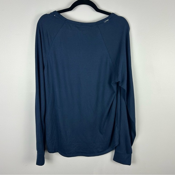 Lucky Brand Logo Casual Navy Long Sleeves Tee Size L - Picture 7 of 8